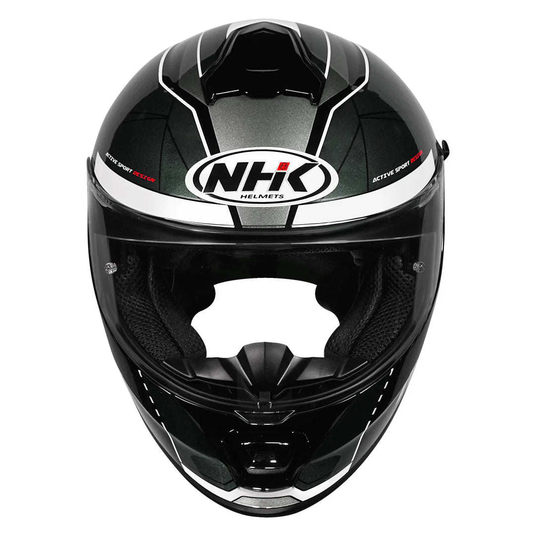 NHK K5R TRIANGLE BLACK SILVER HELMET