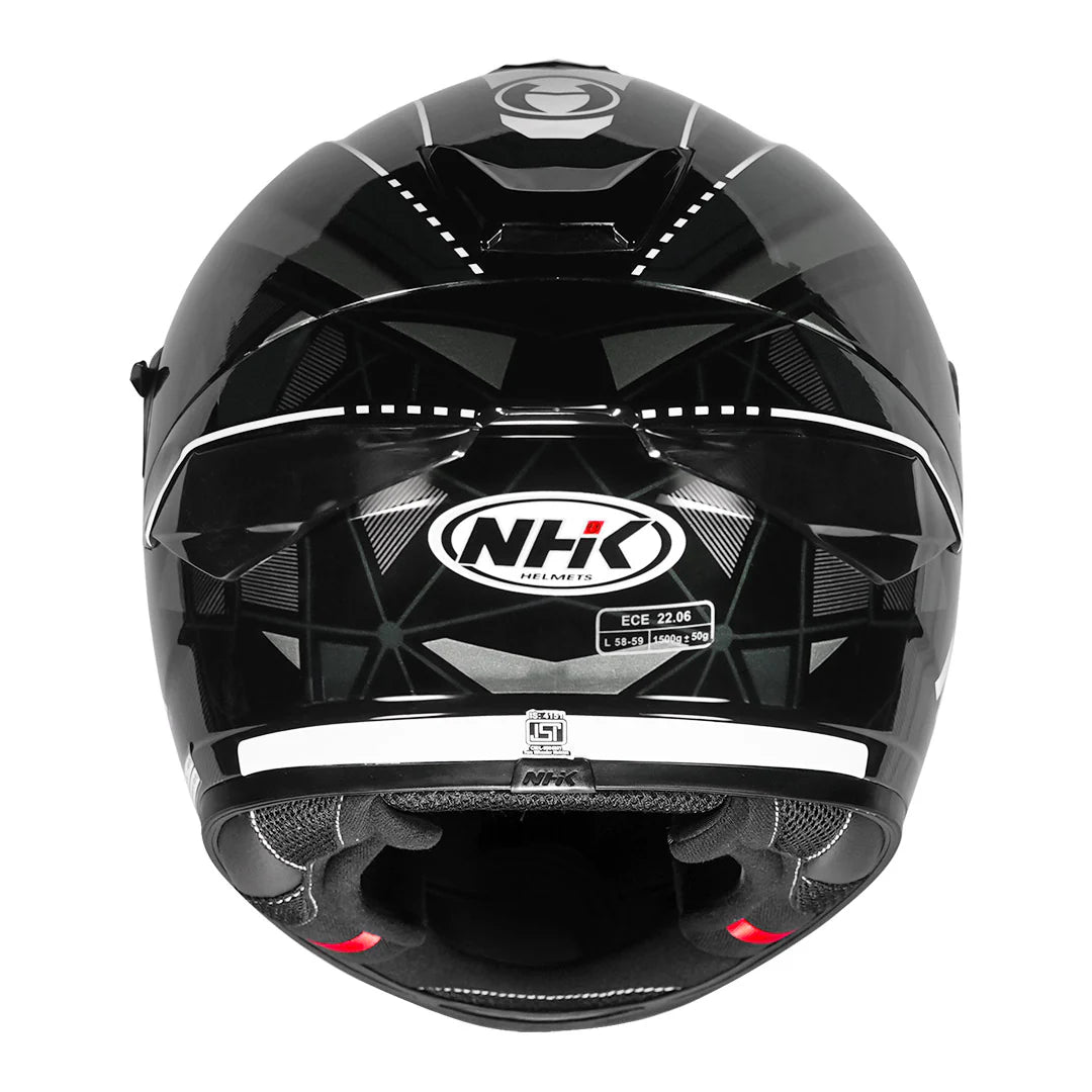 NHK K5R TRIANGLE BLACK SILVER HELMET
