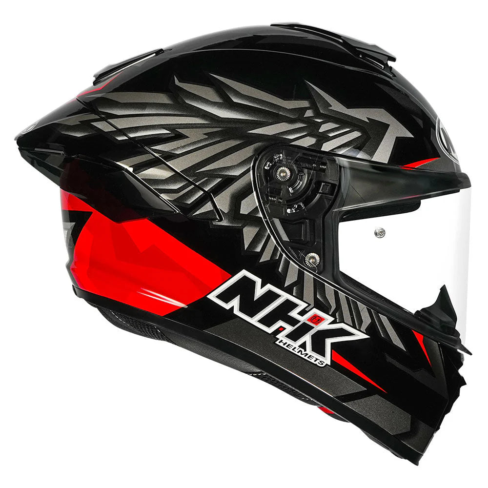 NHK K5R WINGSTAR GLOSS BLACK RED HELMET
