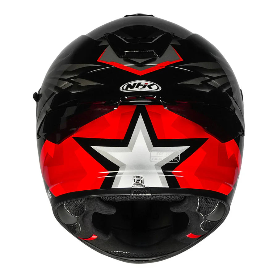 NHK K5R WINGSTAR GLOSS BLACK RED HELMET