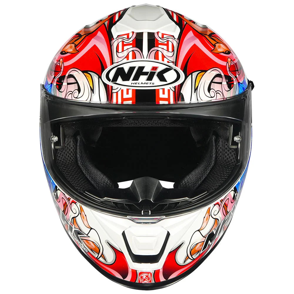 NHK K5R ALONZO LOPEZ #8 STAR WHITE GLOSSY FINISH HELMET