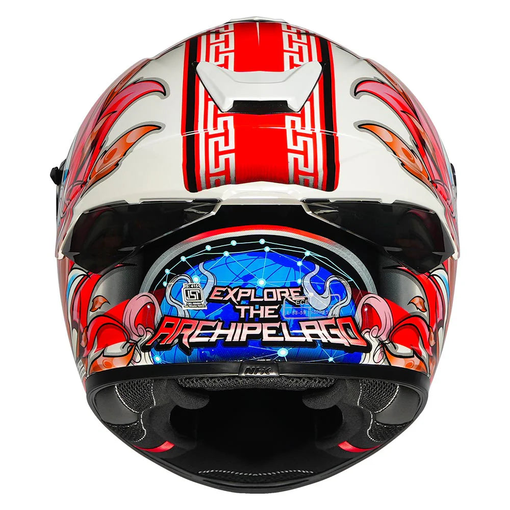 NHK K5R ALONZO LOPEZ #8 STAR WHITE GLOSSY FINISH HELMET