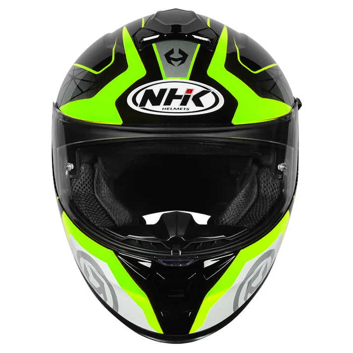 NHK K5R COMMUTRACK BLACK AND GREEN GLOSSY HELMET