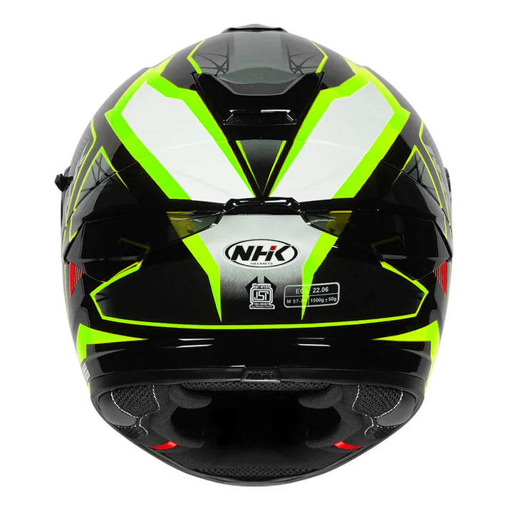 NHK K5R COMMUTRACK BLACK AND GREEN GLOSSY HELMET