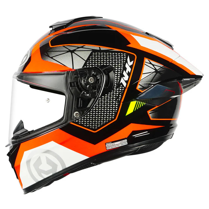 NHK K5R COMMUTRACK BLACK AND ORANGE GLOSSY HELMET