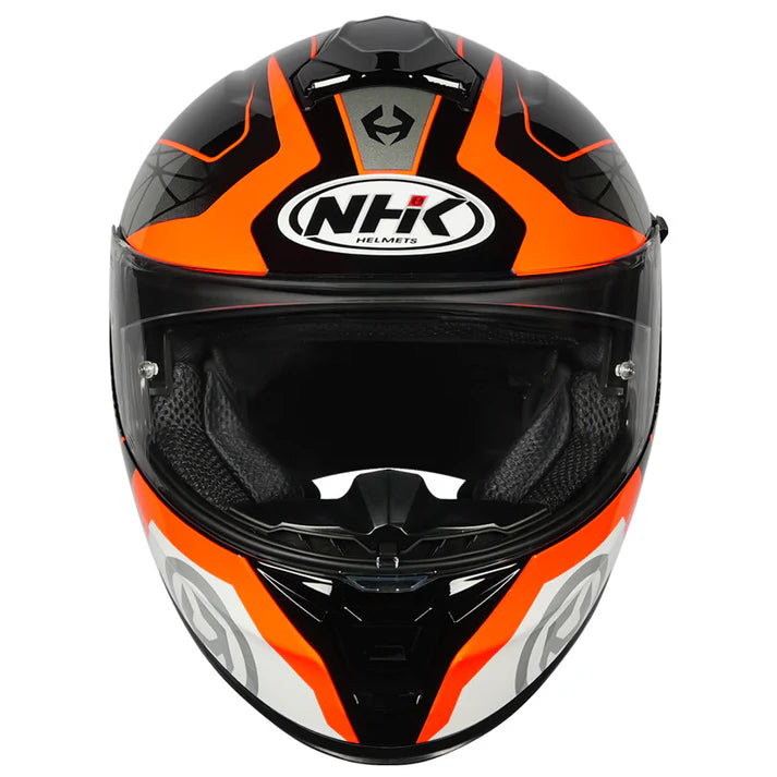 NHK K5R COMMUTRACK BLACK AND ORANGE GLOSSY HELMET