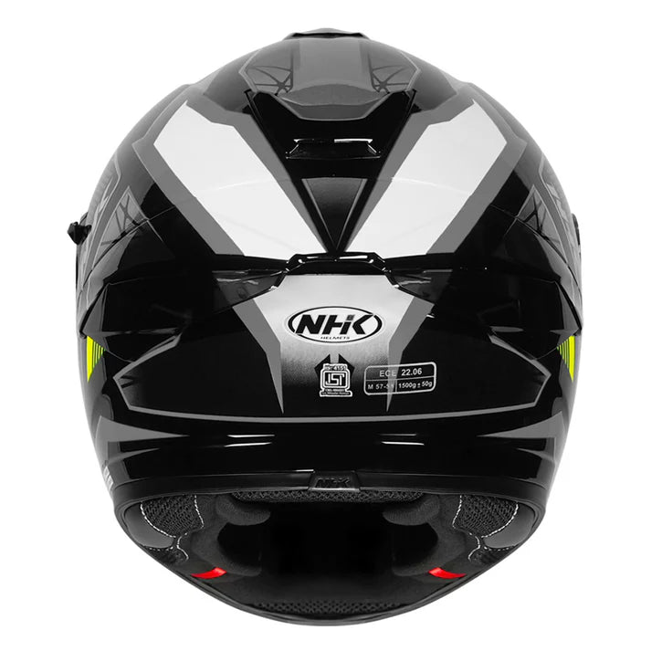 NHK K5R COMMUTRACK BLACK AND  SILVER GLOSSY HELMET