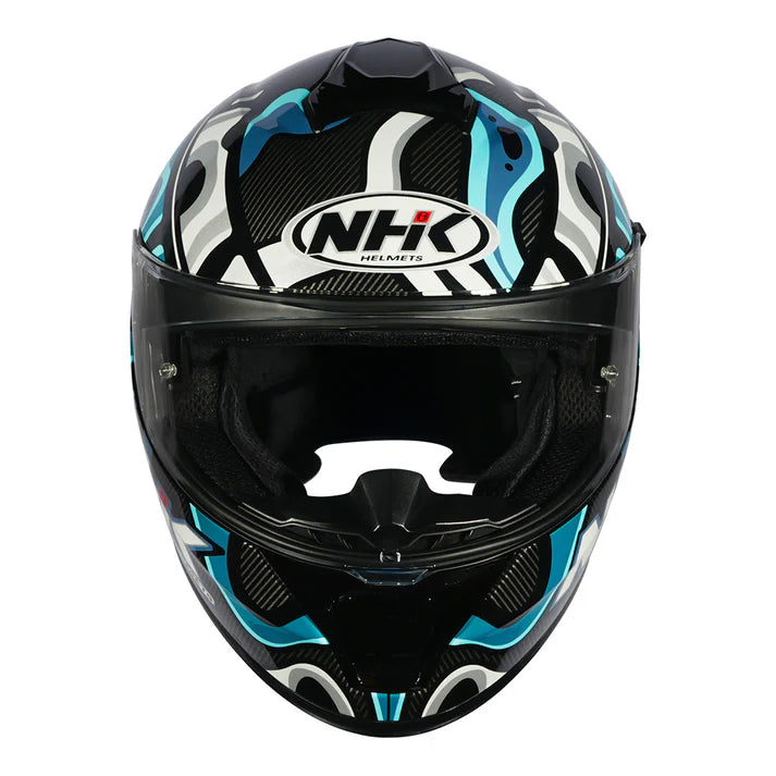 NHK K5R NEBULA BLACK BLUE GLOSSY FINISH HELMET