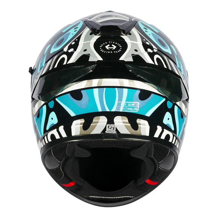 NHK K5R NEBULA BLACK BLUE GLOSSY FINISH HELMET