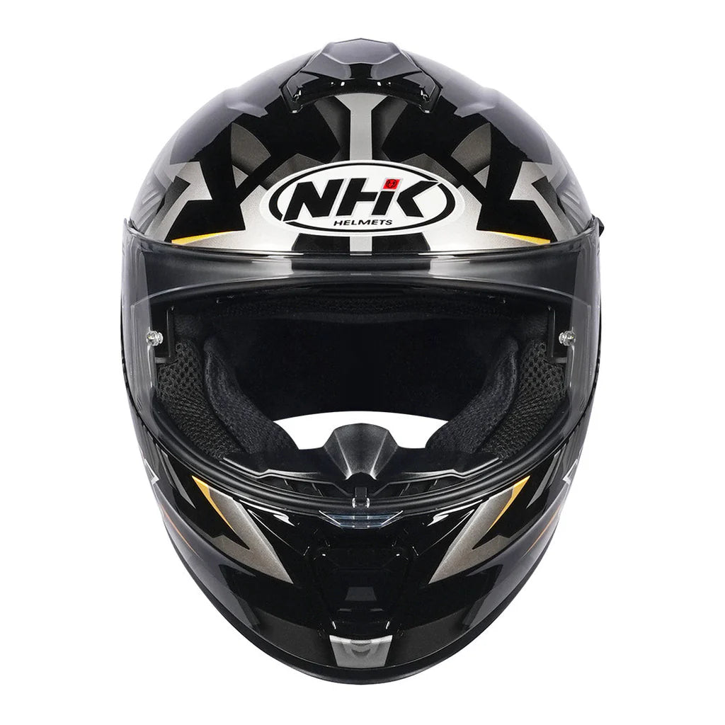 NHK K5R WINGSTAR GLOSS BLACK GOLD HELMET