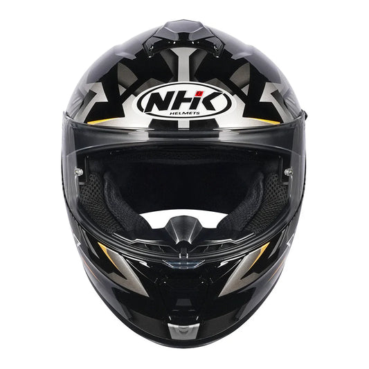 NHK K5R WINGSTAR GLOSS BLACK GOLD HELMET