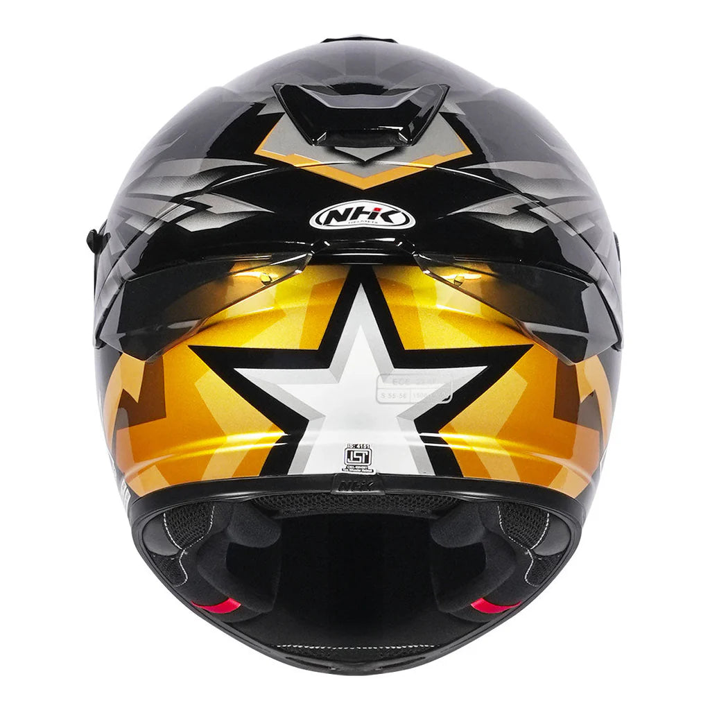 NHK K5R WINGSTAR GLOSS BLACK GOLD HELMET