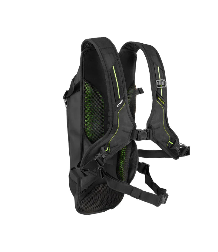 RYNOX NAVIGATOR HYDRATION BACKPACK - BLACK HI-VIZ GREEN