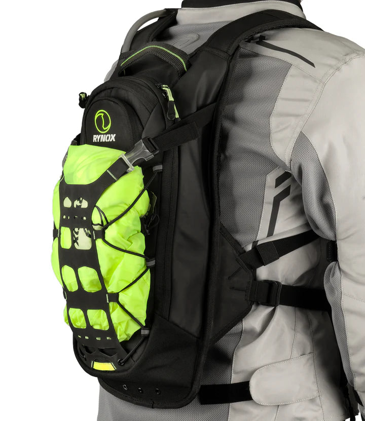 RYNOX NAVIGATOR HYDRATION BACKPACK - BLACK HI-VIZ GREEN