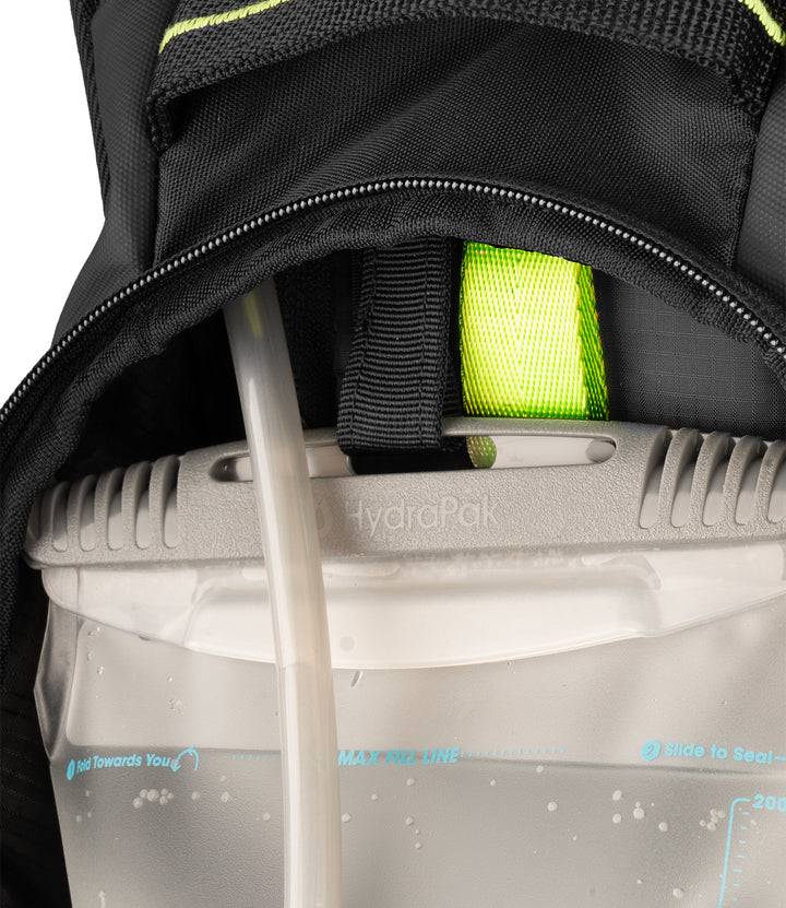 RYNOX NAVIGATOR HYDRATION BACKPACK - BLACK HI-VIZ GREEN