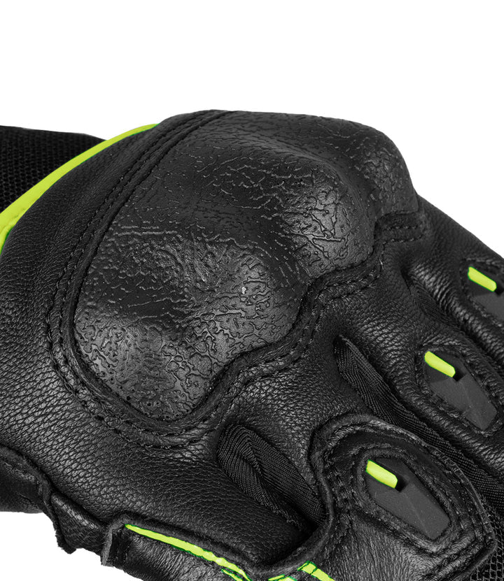 RYNOX TORNADO PRO 4 GLOVES - BLACK HI-VIZ GREEN