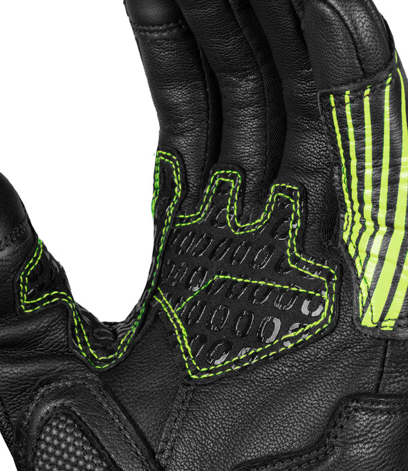 RYNOX TORNADO PRO 4 GLOVES - BLACK HI-VIZ GREEN