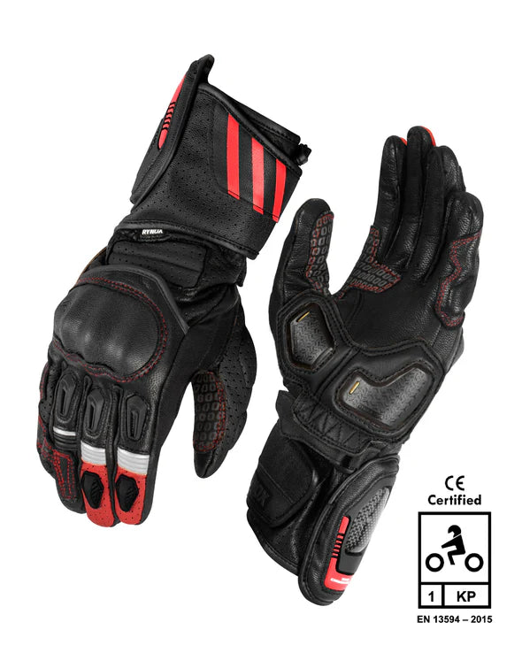 RYNOX STORM EVO 3 GLOVES - RED BLACK