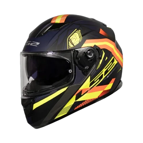 LS2 FF320 STREAM EVO REFLEX MATT NAVY BLUE HI-VIZ ORANGE