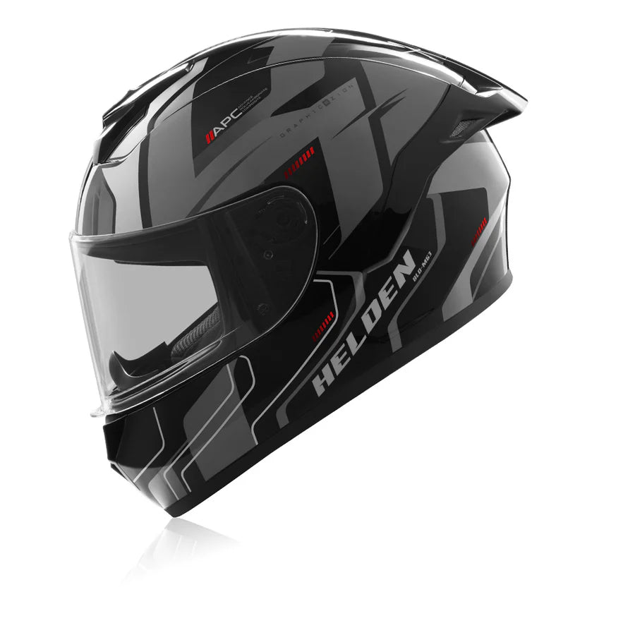 REISE HELDEN HELMET - GREY / BLACK GLOSS