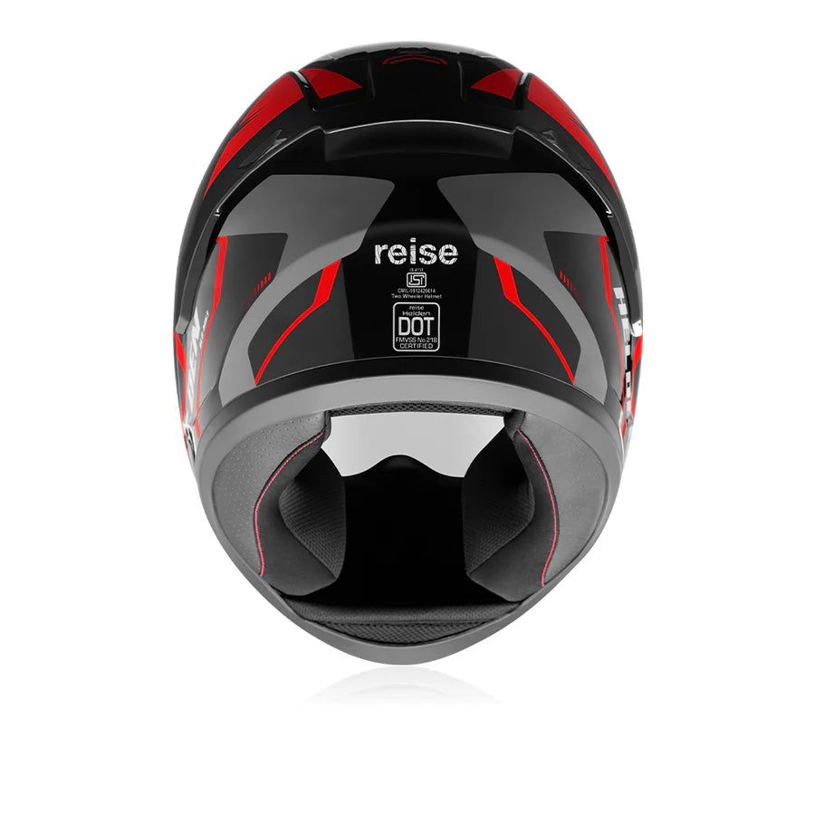 REISE HELDEN HELMET - RED / BLACK GLOSS