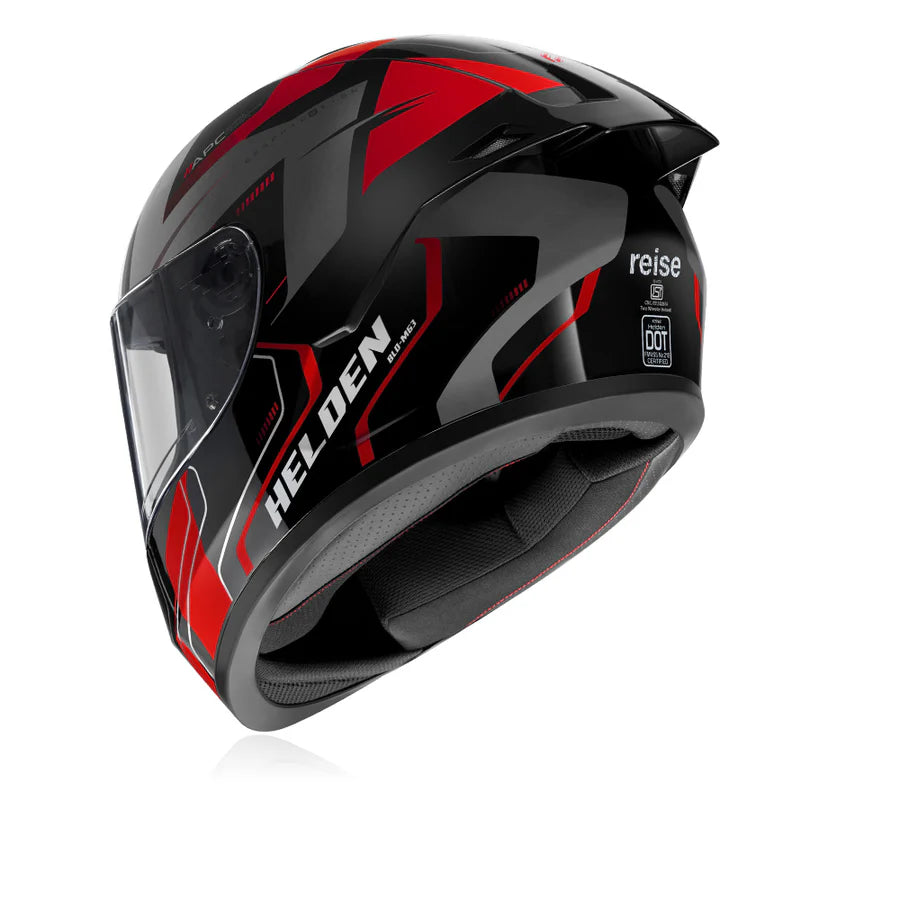 REISE HELDEN HELMET - RED / BLACK GLOSS