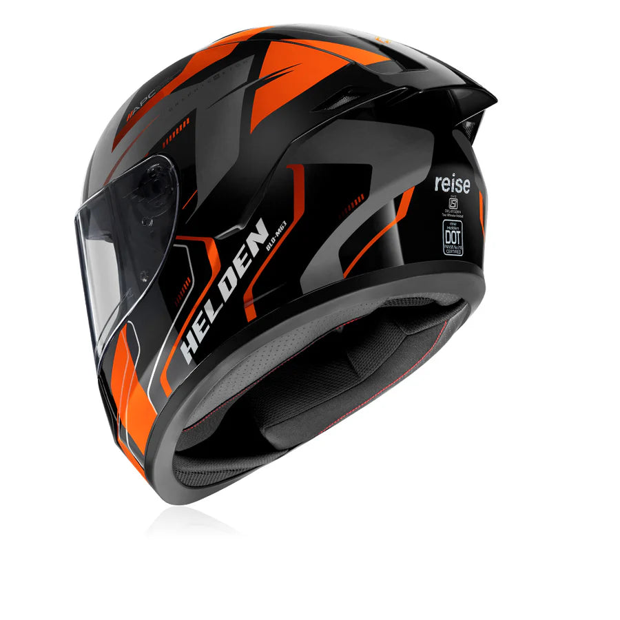 REISE HELDEN HELMET - ORANGE / BLACK GLOSS