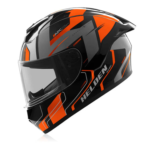 REISE HELDEN HELMET - ORANGE / BLACK GLOSS
