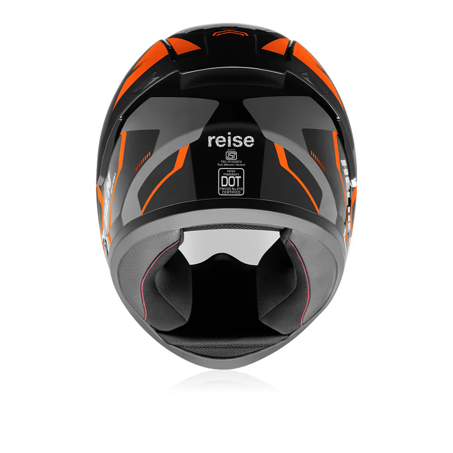 REISE HELDEN HELMET - ORANGE / BLACK GLOSS