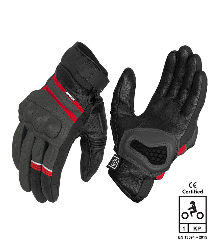 RYNOX AIR GT GLOVES - GREY RED