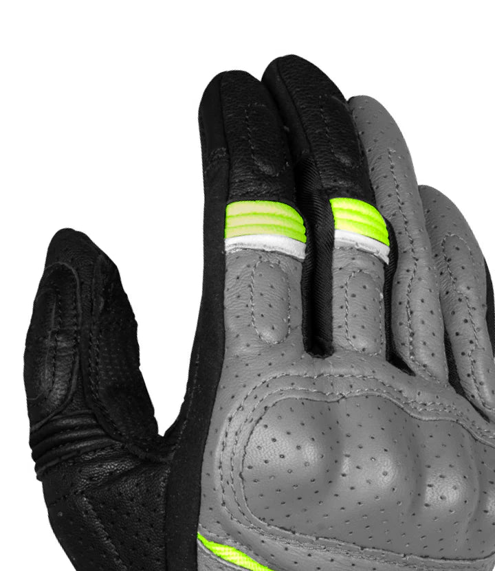 RYNOX AIR GT GLOVES - GREY HI-VIZ GREEN