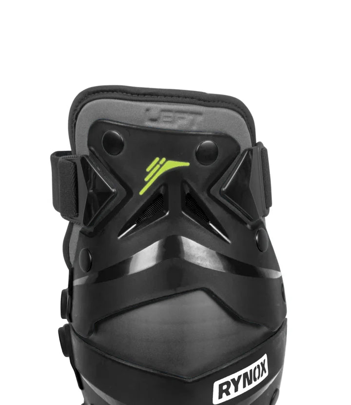 RYNOX BASTION BIONIC KNEE GUARDS - BLACK HI-VIZ GREEN