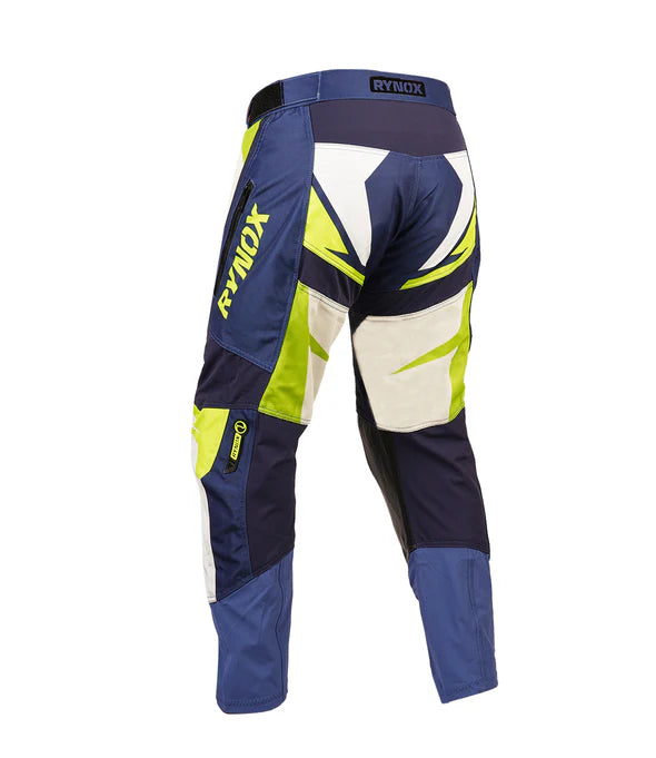 RYNOX DUNE NEO OFFROAD PANTS - BLUE HI-VIZ GREEN