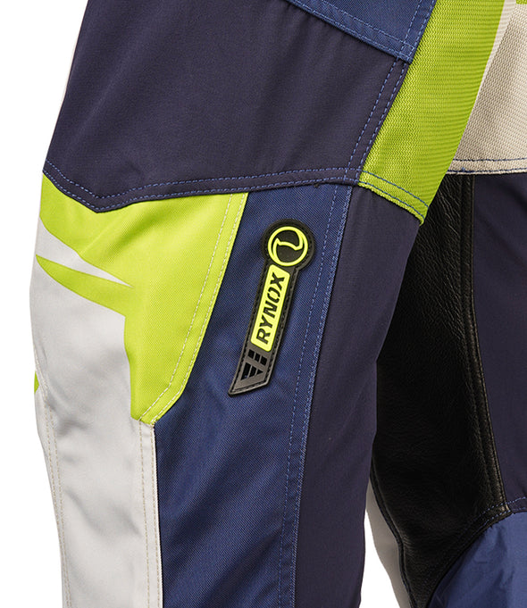 RYNOX DUNE NEO OFFROAD PANTS - BLUE HI-VIZ GREEN