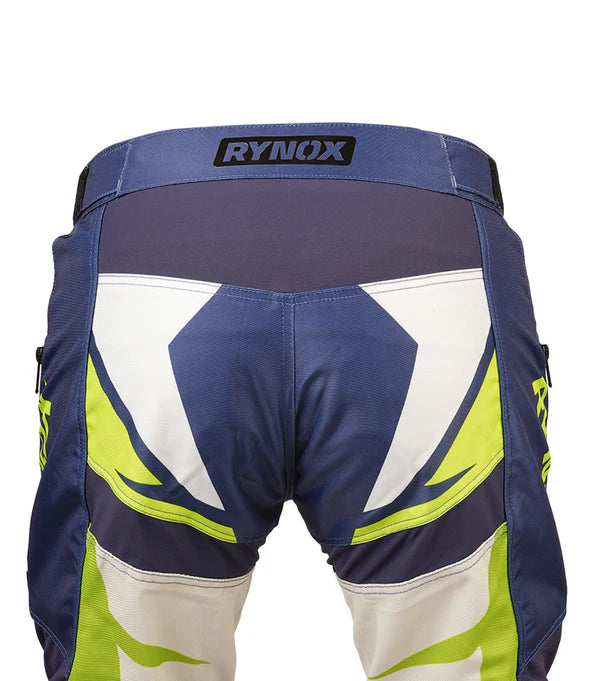 RYNOX DUNE NEO OFFROAD PANTS - BLUE HI-VIZ GREEN