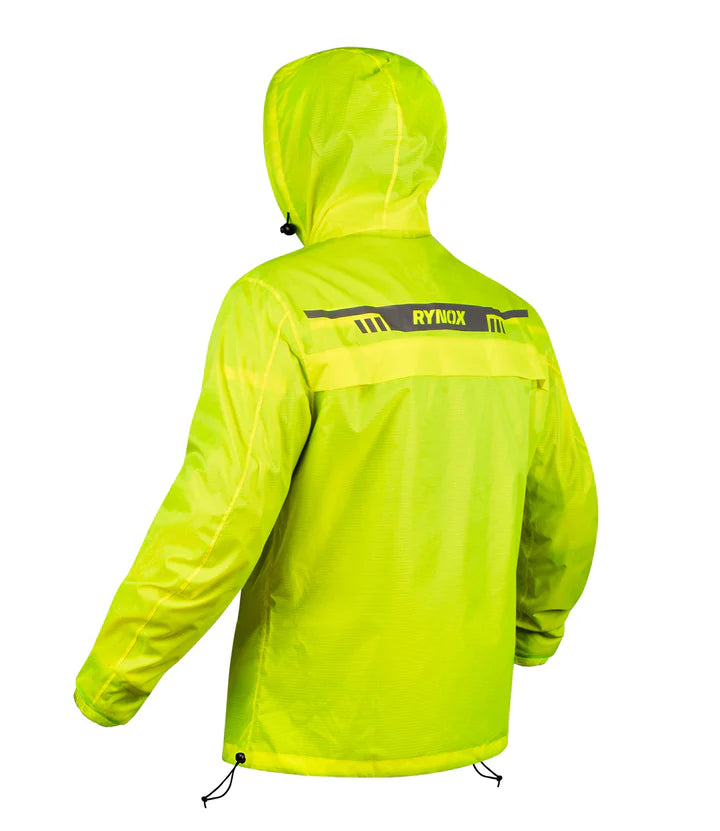 RYNOX H2GO PRO 3 RAIN JACKET - HI-VIZ GREEN