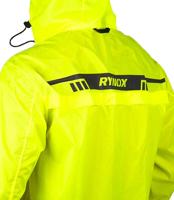 RYNOX H2GO PRO 3 RAIN JACKET - HI-VIZ GREEN