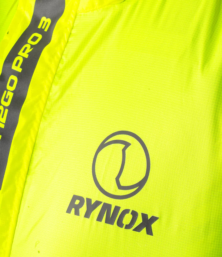 RYNOX H2GO PRO 3 RAIN JACKET - HI-VIZ GREEN