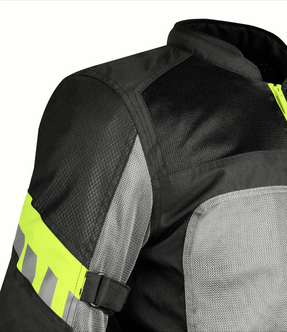 RYNOX HELIUM GT 2 JACKET - BLACK HI-VIZ GREEN