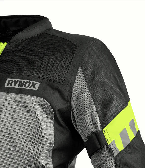 RYNOX HELIUM GT 2 JACKET - BLACK HI-VIZ GREEN