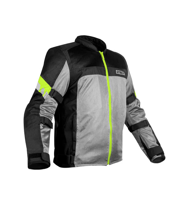 RYNOX HELIUM GT 2 JACKET - BLACK HI-VIZ GREEN