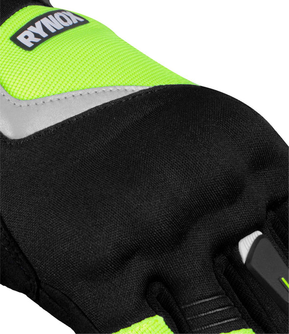 RYNOX HELIUM GT GLOVES - BLACK HI-VIZ GREEN