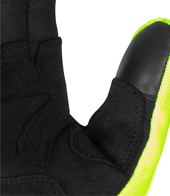 RYNOX HELIUM GT GLOVES - BLACK HI-VIZ GREEN