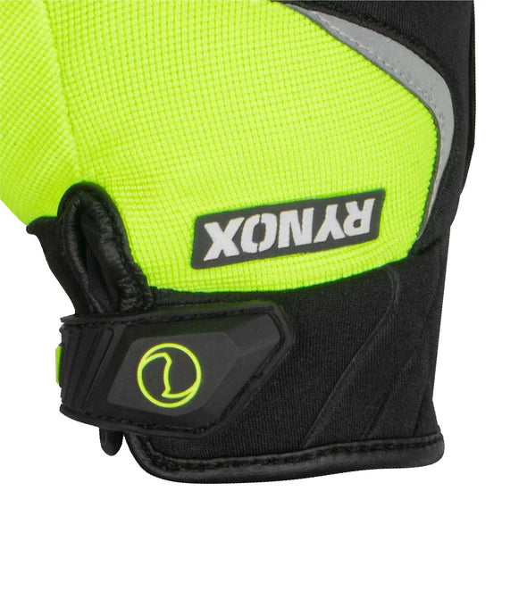 RYNOX HELIUM GT GLOVES - BLACK HI-VIZ GREEN