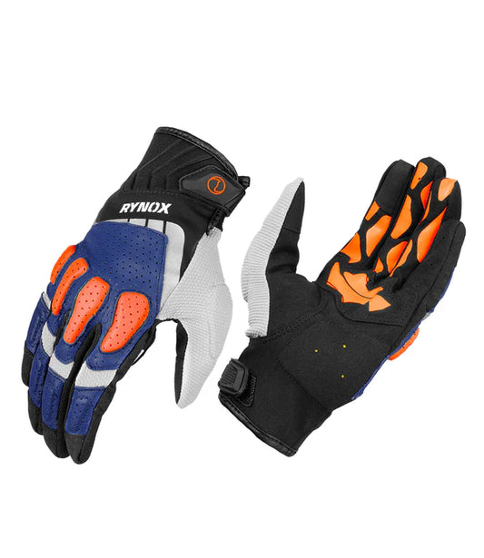 RYNOX RIDGE PRO OFFROAD GLOVES - BLUE ORANGE