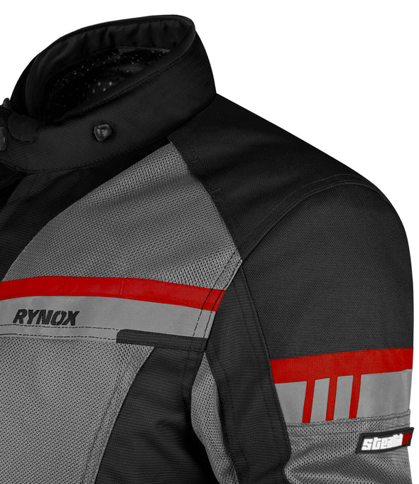 RYNOX STEALTH AIR PRO JACKET - BLACK GREY RED