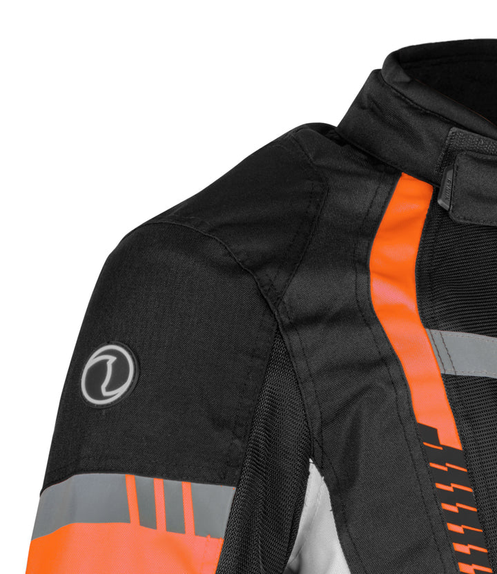 RYNOX TORNADO PRO 4 JACKET - CE CERTIFIED CLASS A - BLACK ORANGE