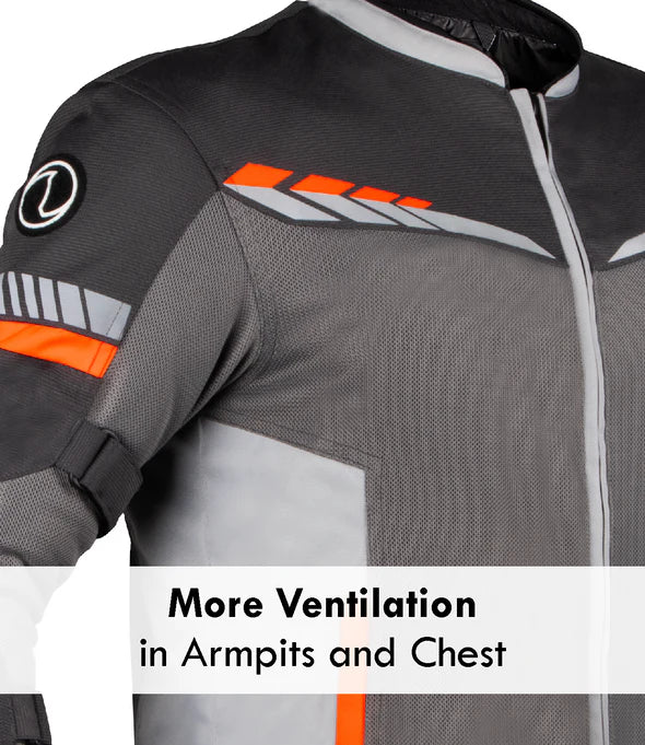 RYNOX AIR GT 4 JACKET - GREY HI-VIZ ORANGE