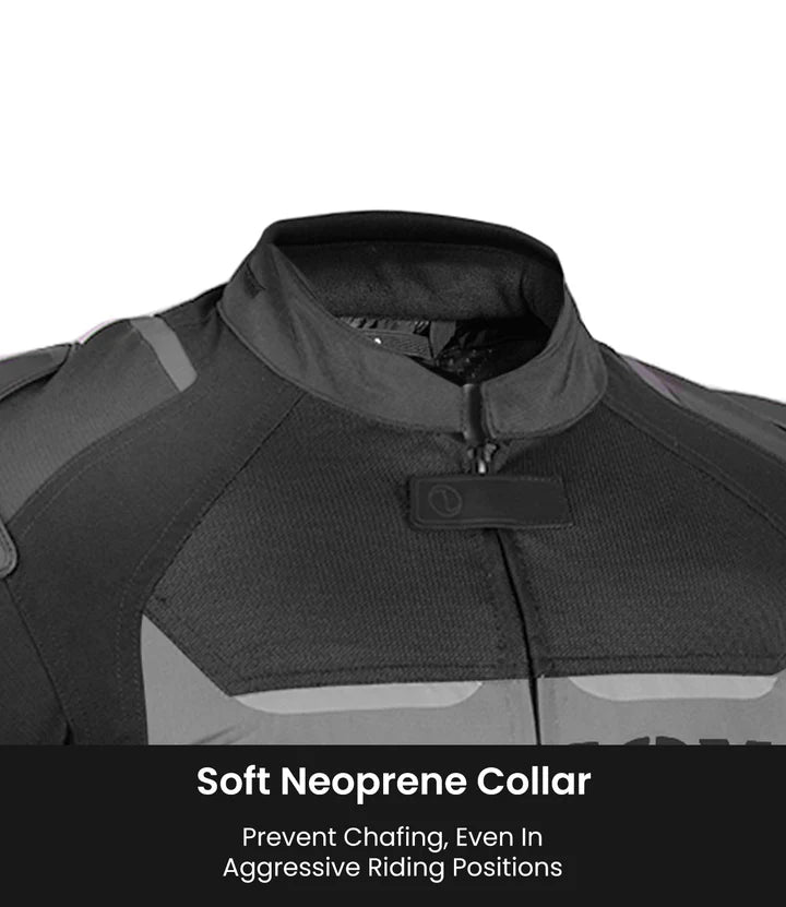 RYNOX APEX EVO CE CERTIFIED CLASS AA RIDING JACKET - BLACK GREY