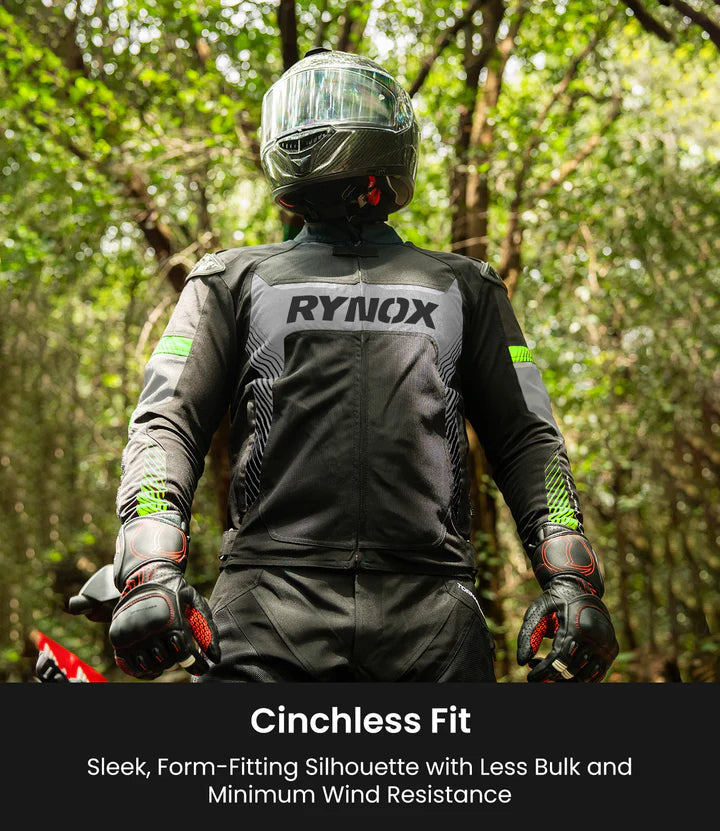 RYNOX APEX EVO CE CERTIFIED CLASS AA RIDING JACKET - BLACK GREY